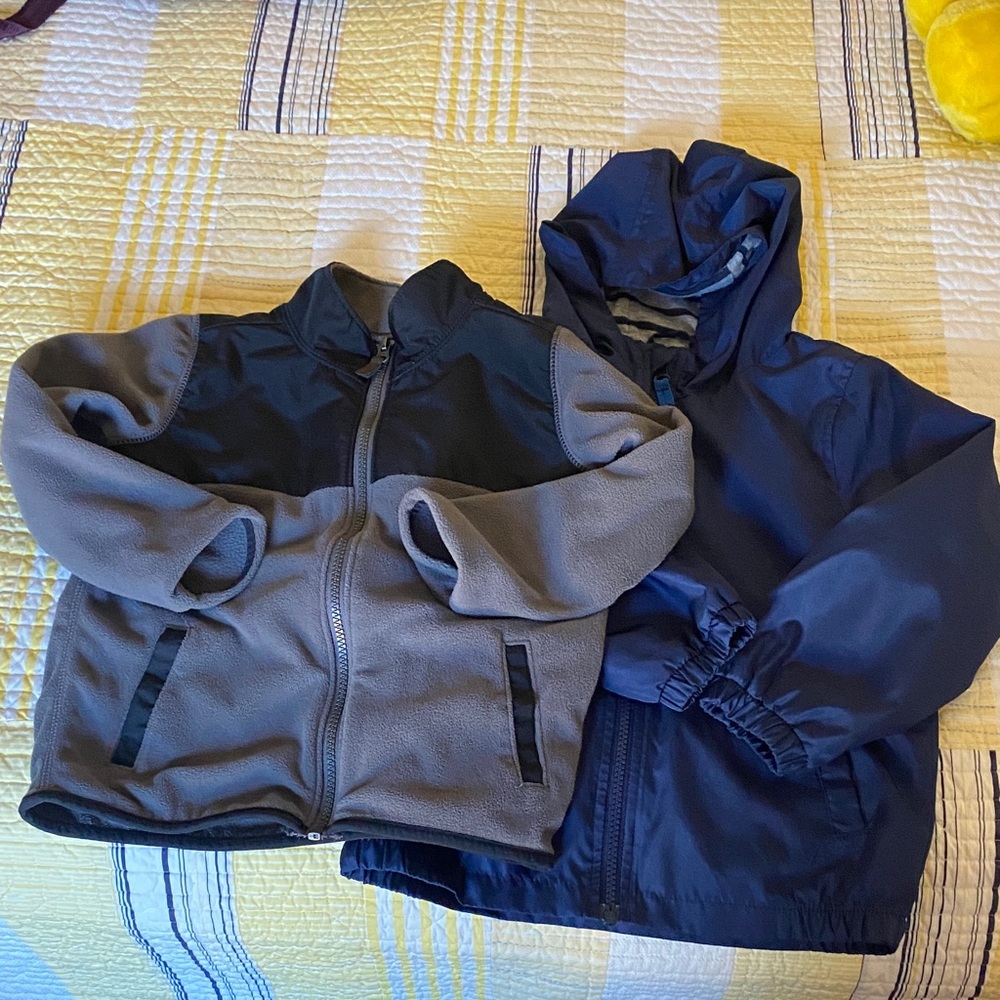 Boys Blue and Gray Hooded Jackets